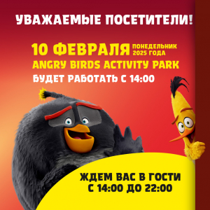 10 февраля парк работает с 14:00