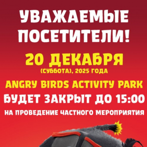 20 декабря парк работает с 15:00